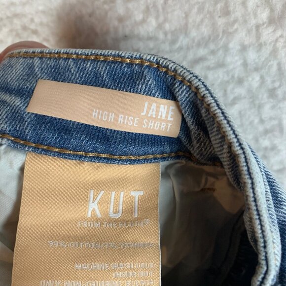 Kut from the Kloth Women's Jane High Rise Cut Off Raw Hem Jean Shorts Size 12 - Picture 8 of 12